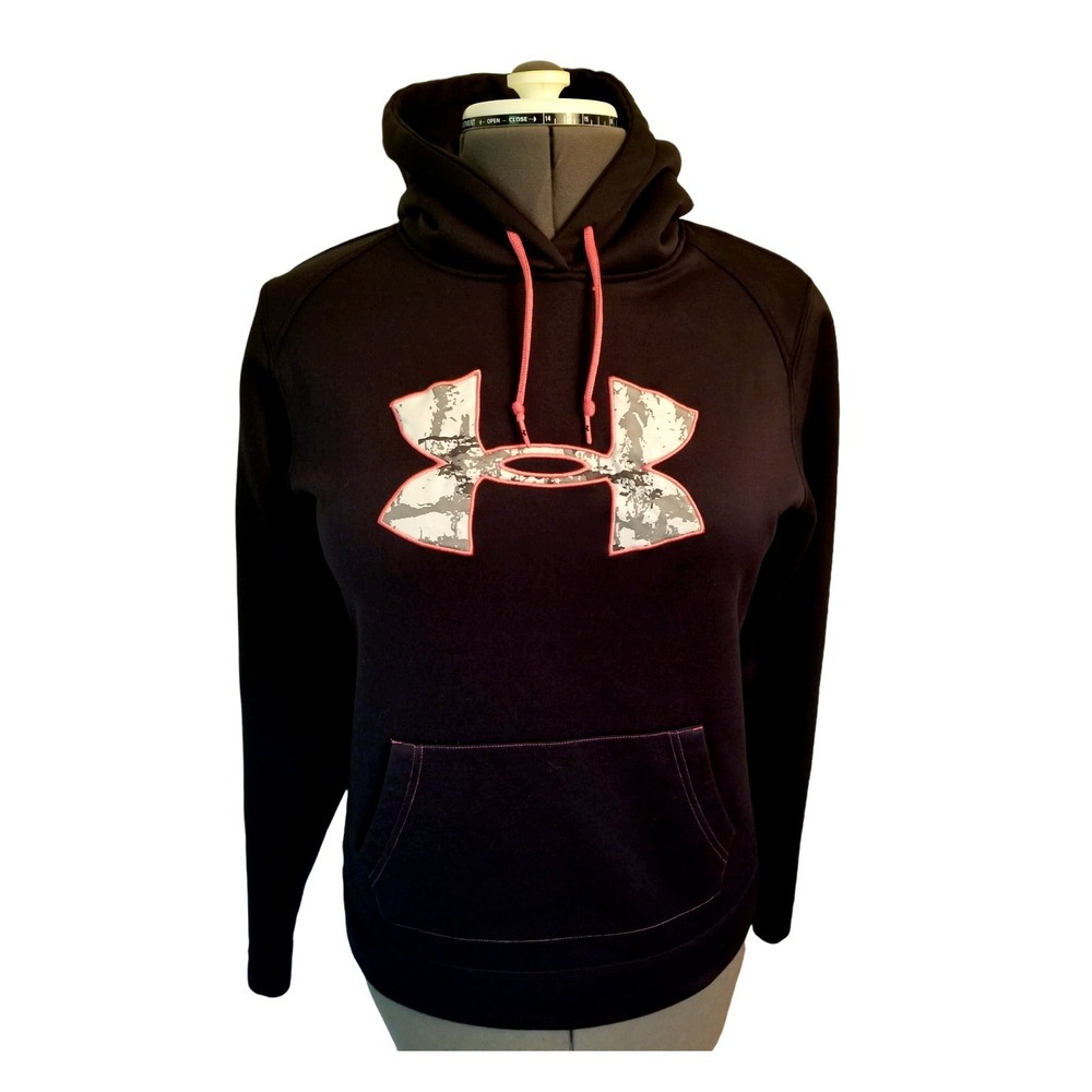 Under Armour Semi-Fitted Black Pullover Women's Size Medium Actual Small